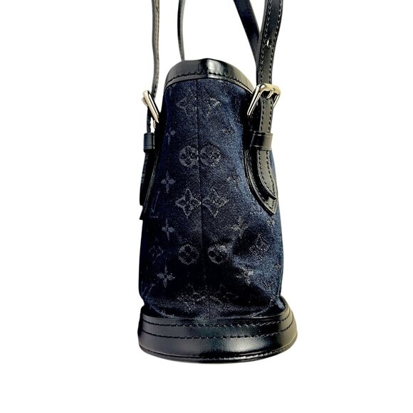 LOUIS VUITTON Mini Monogram Satin Sac D'Épaule Bucket Monogram 2 Way Bag M92192 - Picture 7 of 13
